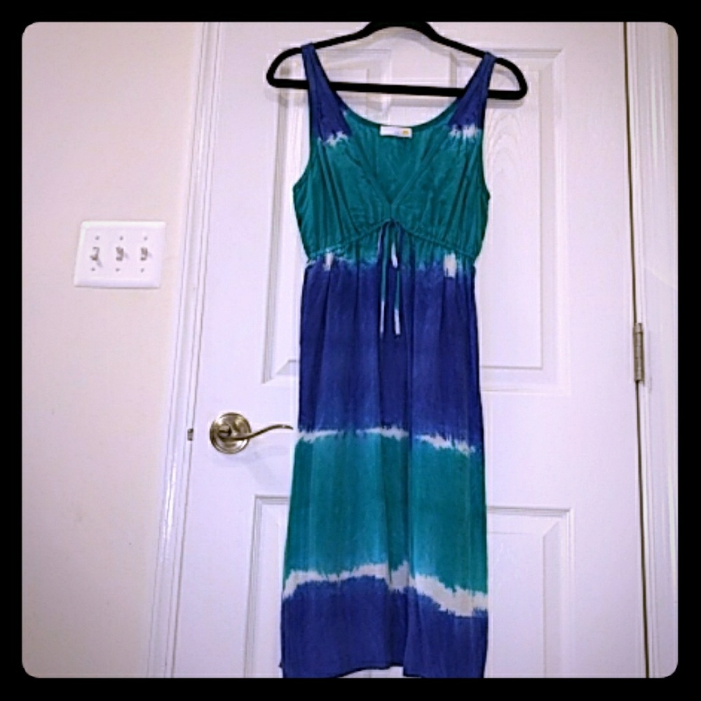 C&C California silk tie-dyed sleeveless sundress